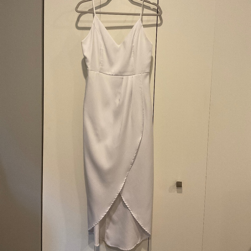 Woman’s V Neck Backless Maxi Spaghetti Strap Cocktail Dress